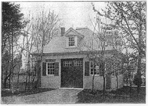 garage with upstairs apartment.